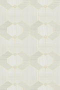 Wallpaper installed in a room showing its full pattern, color