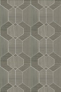 Wallpaper installed in a room showing its full pattern, color
