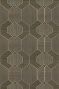 Wallpaper installed in a room showing its full pattern, color