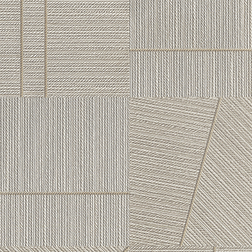 Patterned tile design with geometric shapes in neutral tones