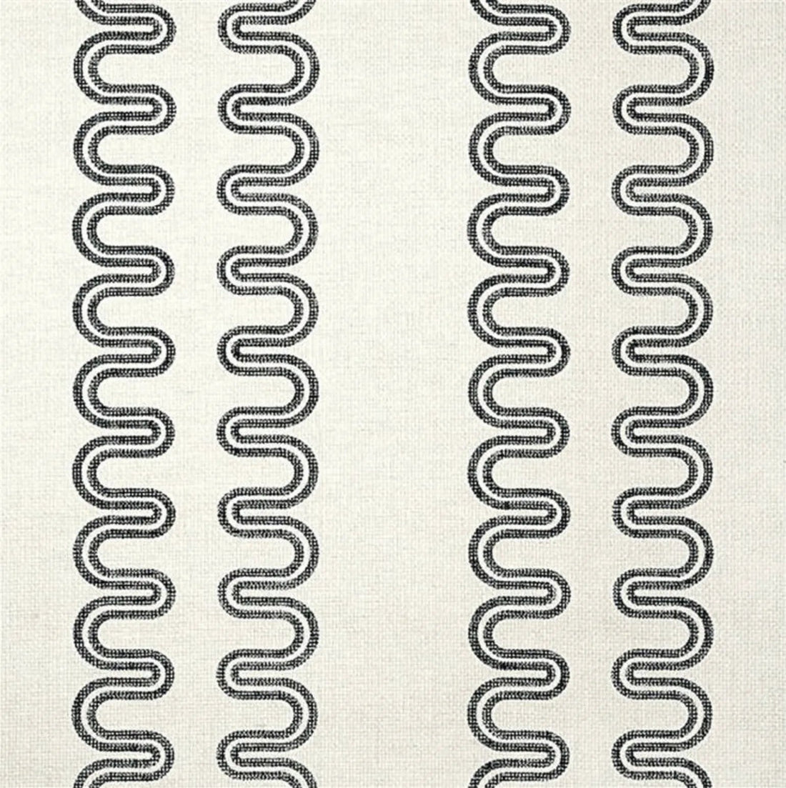 Closeup of a wallpaper showing its Art-Deco, Contemporary, Neutrals, Two-tone pattern, color, and subtle texture.