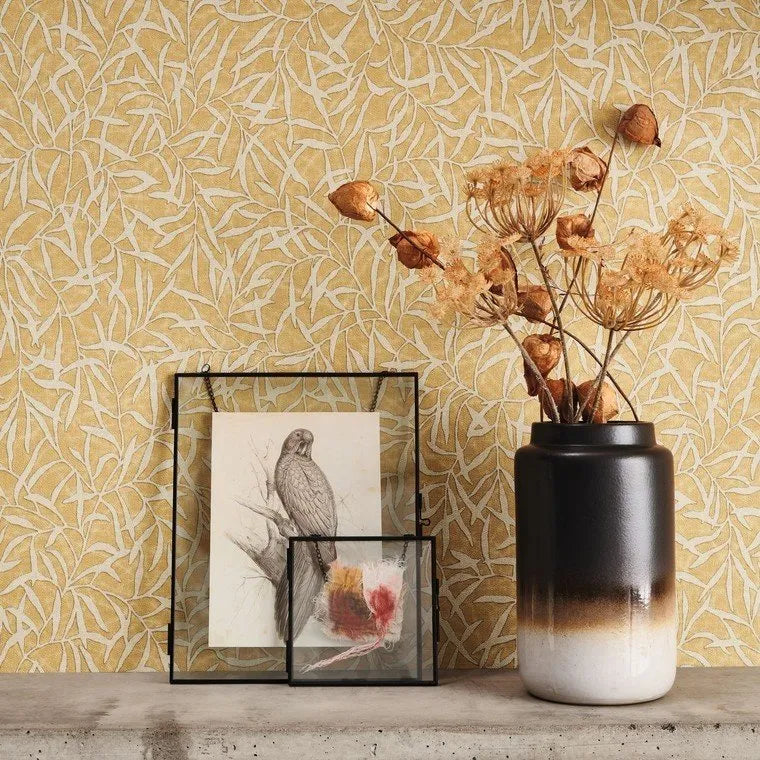 Closeup of a wallpaper showing its Contemporary, Dramatic, Two-tone pattern, color, and subtle texture.