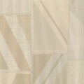 Textured fabric with geometric pattern in beige and brown tones