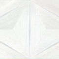 Closeup of a wallpaper showing its Geometric, White, Wood-veneer pattern, color, and subtle texture.